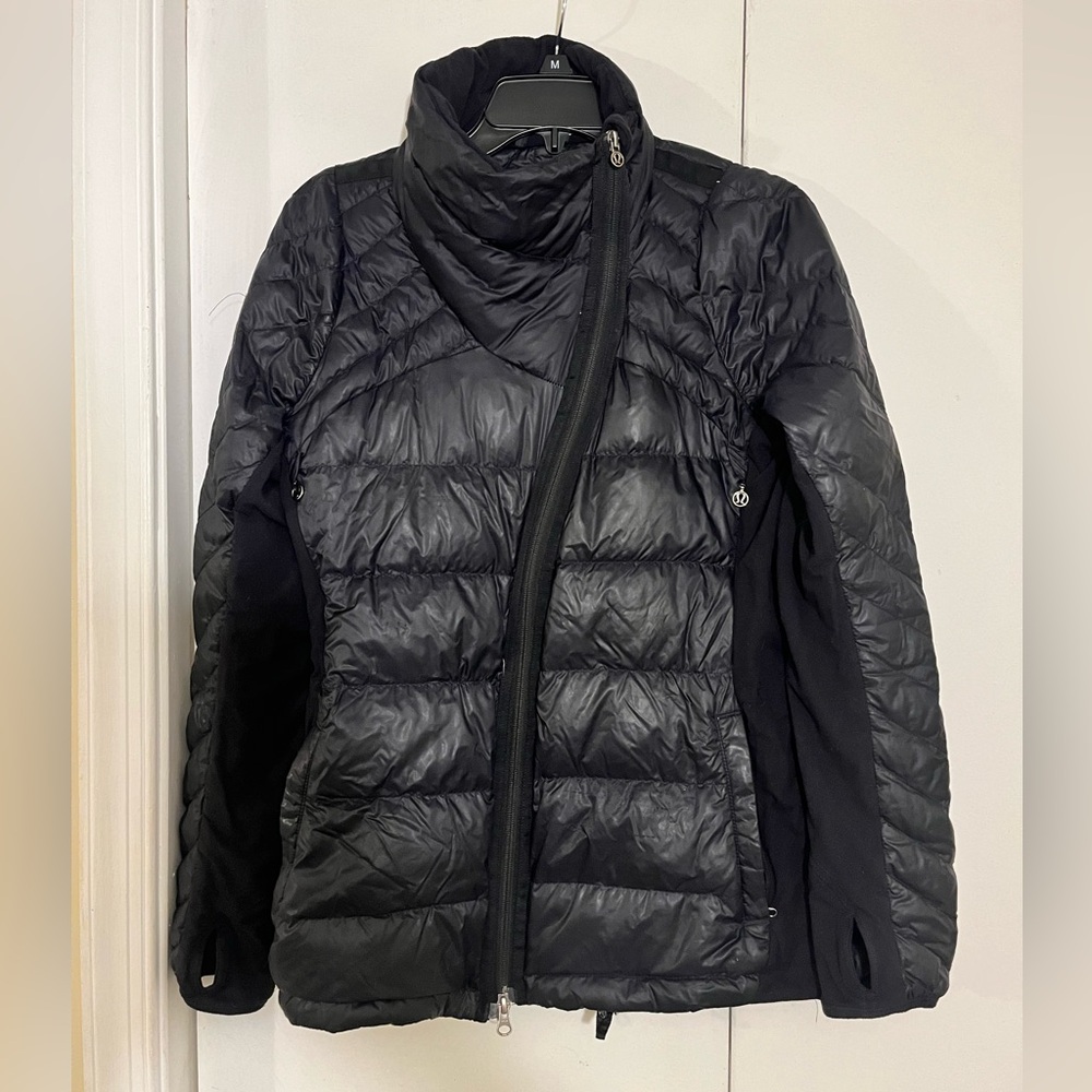 Lululemon asymmetrical zip up puffer jacket
